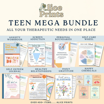 The Ultimate Teen Mental Health Toolkit: 400+ Clinical-Grade Worksheets for Growth & Resilience.